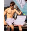 image:imageBRISIRA Mens Swim Trunks 5 Textured Ribbed amp Leopard Bathing Suit Compression Liner Board Shorts Beach Swimsuit Quick DryPurple Leopard
