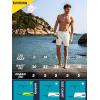 image:imageBRISIRA Mens Swim Trunks 5 Textured Ribbed amp Leopard Bathing Suit Compression Liner Board Shorts Beach Swimsuit Quick DryWhitestripes