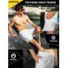 image:imageBRISIRA Mens Swim Trunks 5 Textured Ribbed amp Leopard Bathing Suit Compression Liner Board Shorts Beach Swimsuit Quick DryWhitestripes
