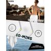 image:imageBRISIRA Mens Swim Trunks 5 Textured Ribbed amp Leopard Bathing Suit Compression Liner Board Shorts Beach Swimsuit Quick DryWhitestripes