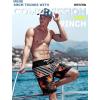 image:imageBRISIRA Mens Swim Trunks 9 Compression Liner Long Board Shorts Swim Shorts Bathing Suit Swimsuit Beach AntiChafe Quick DryBlack Leaf Stripes
