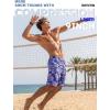 image:imageBRISIRA Mens Swim Trunks 9 Compression Liner Long Board Shorts Swim Shorts Bathing Suit Swimsuit Beach AntiChafe Quick DryBlue Floral Leaves