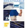 image:imageBRISIRA Mens Swim Trunks 9 Compression Liner Long Board Shorts Swim Shorts Bathing Suit Swimsuit Beach AntiChafe Quick DryNavy Coconut Trees