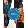 image:imageBRISIRA Mens Swim Trunks 9 Inch Long Board Shorts with Compression Liner SideampCargo Pockets Bathing Suit Beach Quick DryBlackblue Tropical