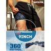 image:imageBRISIRA Mens Swim Trunks 9 Inch Long Board Shorts with Compression Liner SideampCargo Pockets Bathing Suit Beach Quick DryBlackblue Tropical