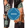 image:imageBRISIRA Mens Swim Trunks 9 Inch Long Board Shorts with Compression Liner SideampCargo Pockets Bathing Suit Beach Quick DryBlackcamouflage
