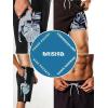 image:imageBRISIRA Mens Swim Trunks 9 Inch Long Board Shorts with Compression Liner SideampCargo Pockets Bathing Suit Beach Quick DryBlackgreen Leaf