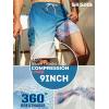 image:imageBRISIRA Mens Swim Trunks 9 Inch Long Board Shorts with Compression Liner SideampCargo Pockets Bathing Suit Beach Quick DryBlue Gradientpink Leaf