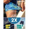 image:imageBRISIRA Mens Swim Trunks 9 Inch Long Board Shorts with Compression Liner SideampCargo Pockets Bathing Suit Beach Quick DryBluecoconut Tree