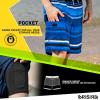 image:imageBRISIRA Mens Swim Trunks Bathing Suit 9 Inch Inseam Compression Liner Beach Long Board Shorts Swimsuit AntiChafe Quick DryBlackblue Stripe