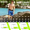 image:imageBRISIRA Mens Swim Trunks Bathing Suit 9 Inch Inseam Compression Liner Beach Long Board Shorts Swimsuit AntiChafe Quick DryBlackblue Stripe