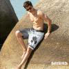 image:imageBRISIRA Mens Swim Trunks Bathing Suit 9 Inch Inseam Compression Liner Beach Long Board Shorts Swimsuit AntiChafe Quick DryBlackgradientpalmtree