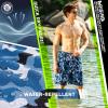 image:imageBRISIRA Mens Swim Trunks Bathing Suit 9 Inch Inseam Compression Liner Beach Long Board Shorts Swimsuit AntiChafe Quick DryBlue Camouflage