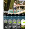 image:imageBRISIRA Mens Swim Trunks Bathing Suit 9 Inch Inseam Compression Liner Long Board Shorts Beach Swimsuit Swimwear Quick DryBlackblue Stripes