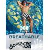 image:imageBRISIRA Mens Swim Trunks Bathing Suit 9 Inch Inseam Compression Liner Long Board Shorts Beach Swimsuit Swimwear Quick DryBlackwhite Blocks