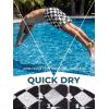 image:imageBRISIRA Mens Swim Trunks Bathing Suit 9 Inch Inseam Compression Liner Long Board Shorts Beach Swimsuit Swimwear Quick DryBlackwhite Blocks