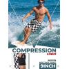 image:imageBRISIRA Mens Swim Trunks Bathing Suit 9 Inch Inseam Compression Liner Long Board Shorts Beach Swimsuit Swimwear Quick DryBlackwhite Blocks