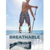image:imageBRISIRA Mens Swim Trunks Bathing Suit 9 Inch Inseam Compression Liner Long Board Shorts Beach Swimsuit Swimwear Quick DryBlackwhite Stripe