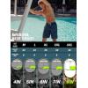 image:imageBRISIRA Mens Swim Trunks Bathing Suit 9 Inch Inseam Compression Liner Long Board Shorts Beach Swimsuit Swimwear Quick DryBlue Stripe Coconut Tree