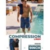 image:imageBRISIRA Mens Swim Trunks Bathing Suit 9 Inch Inseam Compression Liner Long Board Shorts Beach Swimsuit Swimwear Quick DryBlue Stripe Coconut Tree