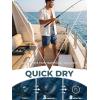 image:imageBRISIRA Mens Swim Trunks Bathing Suit 9 Inch Inseam Compression Liner Long Board Shorts Beach Swimsuit Swimwear Quick DryBlue Stripe Coconut Tree
