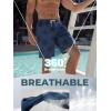 image:imageBRISIRA Mens Swim Trunks Bathing Suit 9 Inch Inseam Compression Liner Long Board Shorts Beach Swimsuit Swimwear Quick DryBlue Stripe Coconut Tree