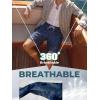 image:imageBRISIRA Mens Swim Trunks Bathing Suit 9 Inch Inseam Compression Liner Long Board Shorts Beach Swimsuit Swimwear Quick DryDarkblue Palm