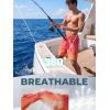 image:imageBRISIRA Mens Swim Trunks Bathing Suit 9 Inch Inseam Compression Liner Long Board Shorts Beach Swimsuit Swimwear Quick DryOrangegradient Stripe