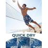 image:imageBRISIRA Mens Swim Trunks Bathing Suit 9 Inch Inseam Compression Liner Long Board Shorts Beach Swimsuit Swimwear Quick DryYellowgreen Leaves