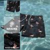 image:imageBRISIRA Mens Swim Trunks Bathing Suit 5 Inch Inseam Compression Liner Beach Swim Shorts Swimwear Quick Dry Zipper PocketBlack Leafflamingo