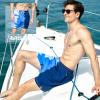 image:imageBRISIRA Mens Swim Trunks Bathing Suit 5 Inch Inseam Compression Liner Beach Swim Shorts Swimwear Quick Dry Zipper PocketBlue Gradient