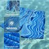 image:imageBRISIRA Mens Swim Trunks Bathing Suit 5 Inch Inseam Compression Liner Beach Swim Shorts Swimwear Quick Dry Zipper PocketBlue Ripple