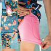 image:imageBRISIRA Mens Swim Trunks Bathing Suit 5 Inch Inseam Compression Liner Beach Swim Shorts Swimwear Quick Dry Zipper PocketDenimblue Yellowfloral