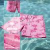 image:imageBRISIRA Mens Swim Trunks Bathing Suit 5 Inch Inseam Compression Liner Beach Swim Shorts Swimwear Quick Dry Zipper PocketPinkgradient Floral