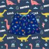 image:imageBRISIRA Boys Swim Trunks with Compression Liner Youth Bathing Suit Quick Dry AntiChafe Swimsuit Swim Shorts Kid Toddler TeenBlue Dinosaurcoconuttree