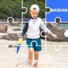 image:imageBRISIRA Boys Swim Trunks with Compression Liner Youth Bathing Suit Quick Dry AntiChafe Swimsuit Swim Shorts Kid Toddler TeenCopenblue