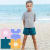 image:imageBRISIRA Boys Swim Trunks with Compression Liner Youth Bathing Suit Quick Dry AntiChafe Swimsuit Swim Shorts Kid Toddler TeenCopenblue