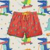 image:imageBRISIRA Boys Swim Trunks with Compression Liner Youth Bathing Suit Quick Dry AntiChafe Swimsuit Swim Shorts Kid Toddler TeenCoralpinkcrocodile