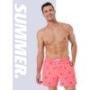 image:imageBRISIRA Mens Swim Trunks Swim Shorts Quick Dry 5 inch Inseam Beach Shorts with Compression Liner and Zipper PocketEmbroidery Anchorpink
