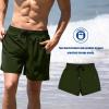 image:imageBRISIRA Mens Swim Trunks 5 Inch Quick Dry Bathing Suit with Compression Liner Beach Swimsuit Board Shorts PocketsArmy Green