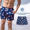 image:imageBRISIRA Mens Swim Trunks 5 Inch Quick Dry Bathing Suit with Compression Liner Beach Swimsuit Board Shorts PocketsBlue Flamingo