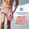 image:imageBRISIRA Mens Swim Trunks 5 Inch Quick Dry Bathing Suit with Compression Liner Beach Swimsuit Board Shorts PocketsPink Bananatree