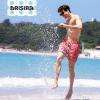 image:imageBRISIRA Mens Swim Trunks 5 Inch Quick Dry Bathing Suit with Compression Liner Beach Swimsuit Board Shorts PocketsPink Icecream
