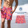 image:imageBRISIRA Mens Swim Trunks 5 Inch Quick Dry Bathing Suit with Compression Liner Beach Swimsuit Board Shorts PocketsPink Icecream