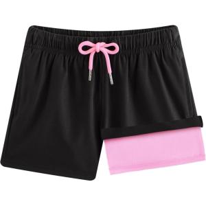 image:imageBRISIRA Boys Swim Trunks Bathing Suit Compression Boxer Brief Liner AntiChafe Swimsuit Swim Shorts Toddler Kids Youth TeenBlack Pink