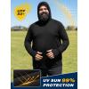 image:imageBRISIRA Mens Big amp Tall Fishing Shirts UPF 50 Sun Hoodie Cooling Lightweight Rash Guard Soft Long Sleeve with ThumbholesBlack