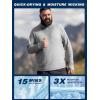 image:imageBRISIRA Mens Big amp Tall Fishing Shirts UPF 50 Sun Hoodie Cooling Lightweight Rash Guard Soft Long Sleeve with ThumbholesHeather Grey