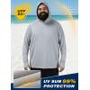 image:imageBRISIRA Mens Big amp Tall Fishing Shirts UPF 50 Sun Hoodie Cooling Lightweight Rash Guard Soft Long Sleeve with ThumbholesHeather Grey