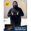 image:imageBRISIRA Mens Big amp Tall Fishing Shirts UPF 50 Sun Hoodie Cooling Lightweight Rash Guard Soft Long Sleeve with ThumbholesNavy