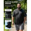 image:imageBRISIRA Mens Big and Tall Swim Shirt Sun Protection UPF 50 Rash Gard Raglan Quick Dry TShirt UltraSoft amp MoistureWickingBlack Camo